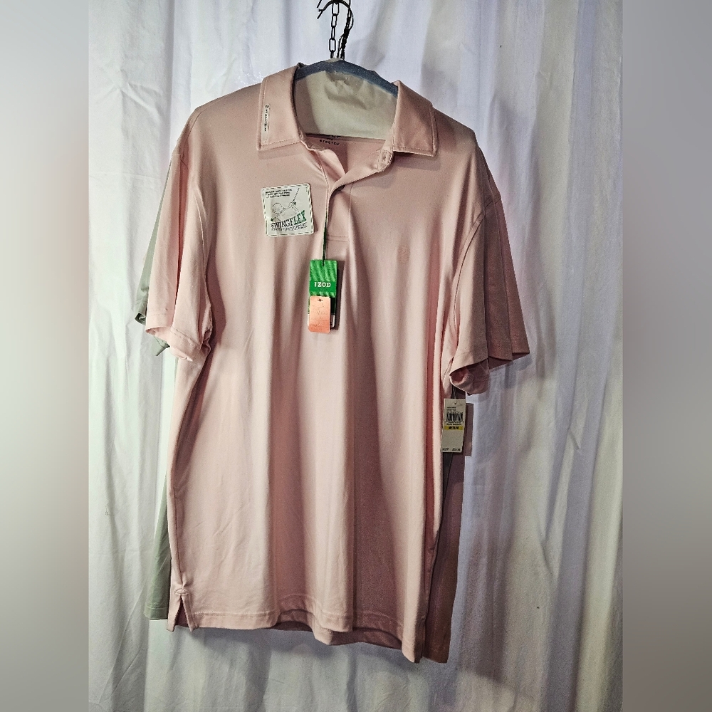 Men's (2) Pink and (1) Grey Polo Shirt